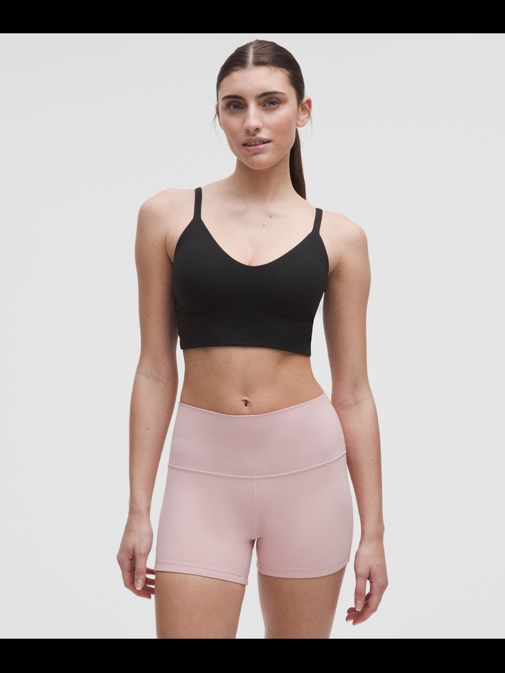 lululemon athletica Black Seamless Support Bralette
